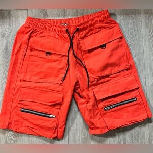 American Stitch Vibrant Orange twill Cargo Shorts